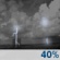 Saturday Night: A chance of showers and thunderstorms. Mostly cloudy, with a low around 64. Chance of precipitation is 40%. Saturday Night: Chance Showers And Thunderstorms