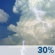 Friday: A chance of showers and thunderstorms before 7am, then a chance of showers and thunderstorms. Partly sunny, with a high near 82. Chance of precipitation is 30%. Friday: Chance Showers And Thunderstorms